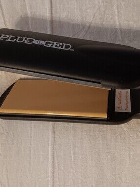 Plugged In GED Gold Plate Hair Straightener